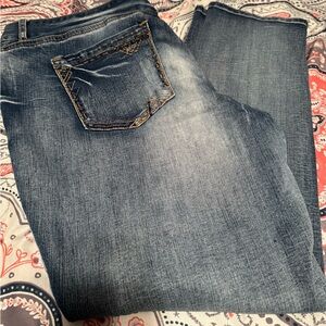 Maurice’s Slightly Distressed Straight Leg Jeans